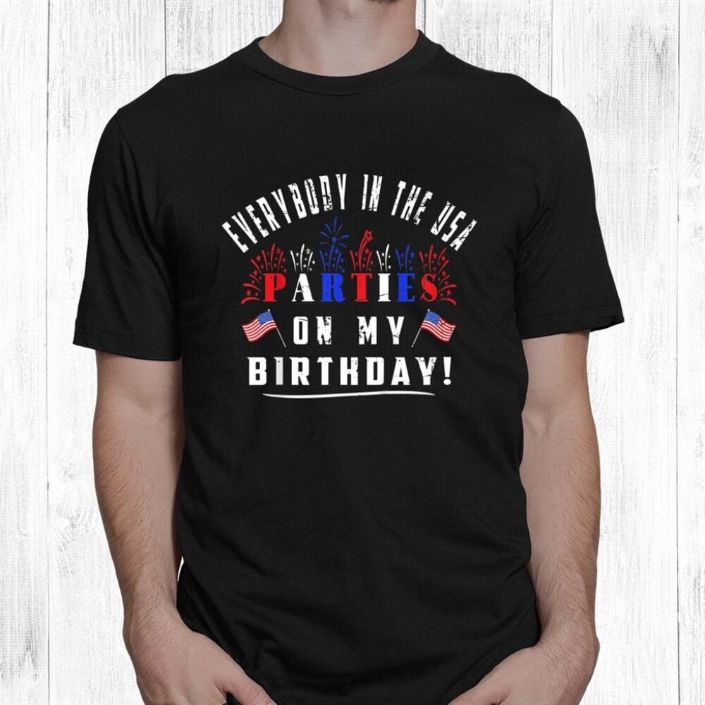 Fourth Of July Birthday Party Meme American Flag Usa Vintage Shirt 1